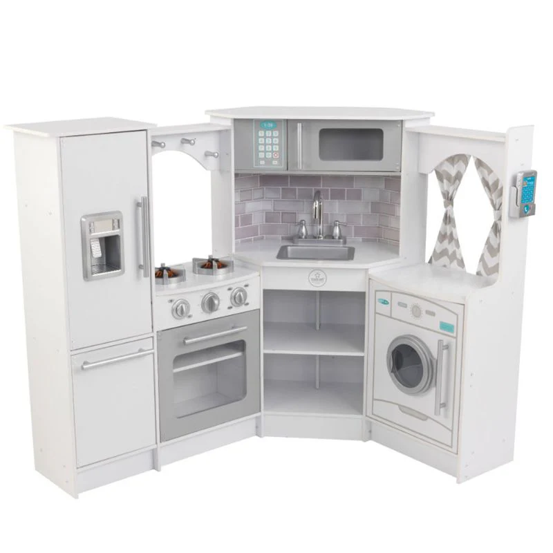 Kidkraft Ultimate Corner Play Kitchen with Lights & Sounds - White