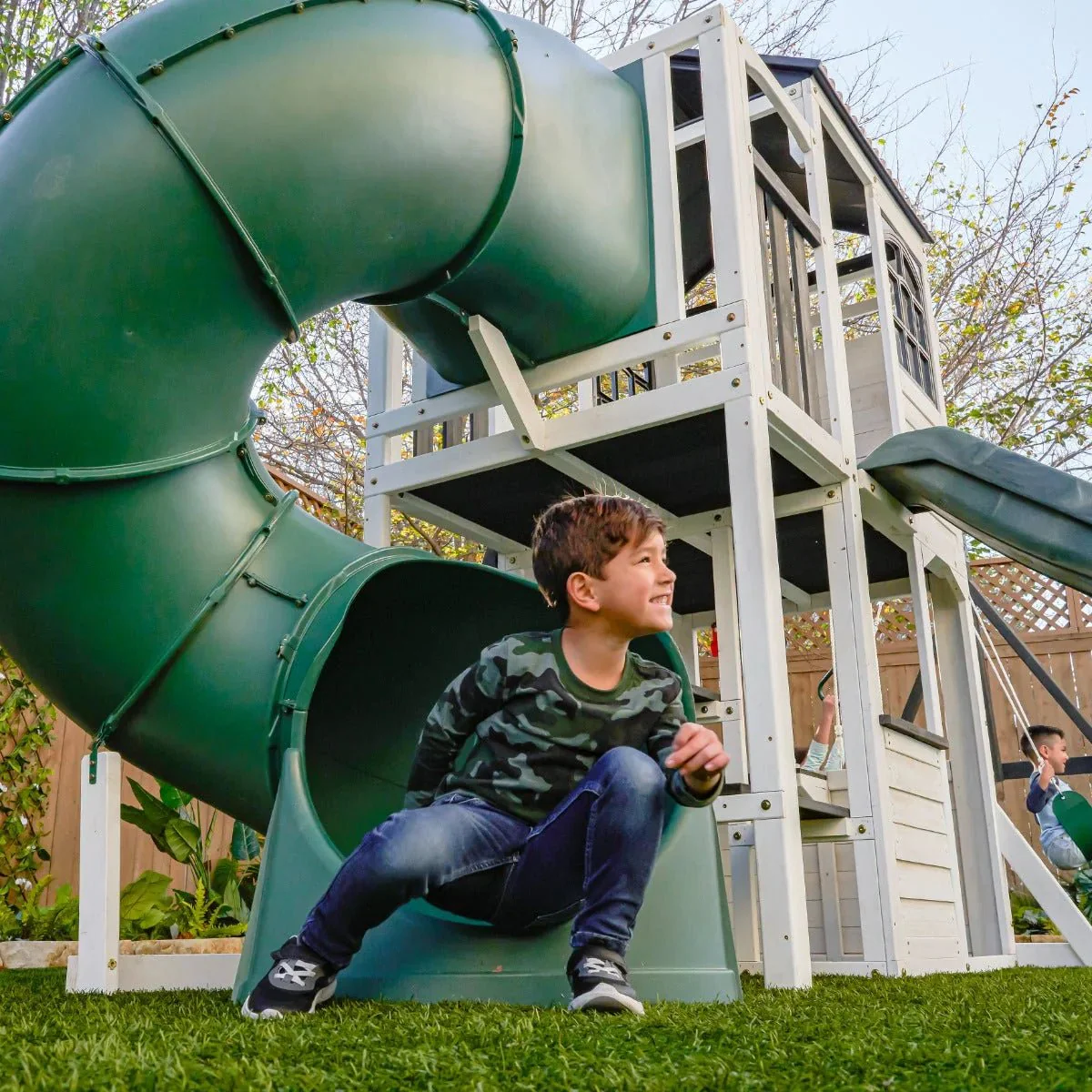 KidKraft Wrangler Way Swing Set – Wooden Playhouse & Slides - Image 12