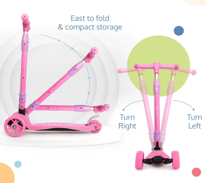 Kids 3-Wheeled Scooter Pink 103-39 - Image 2