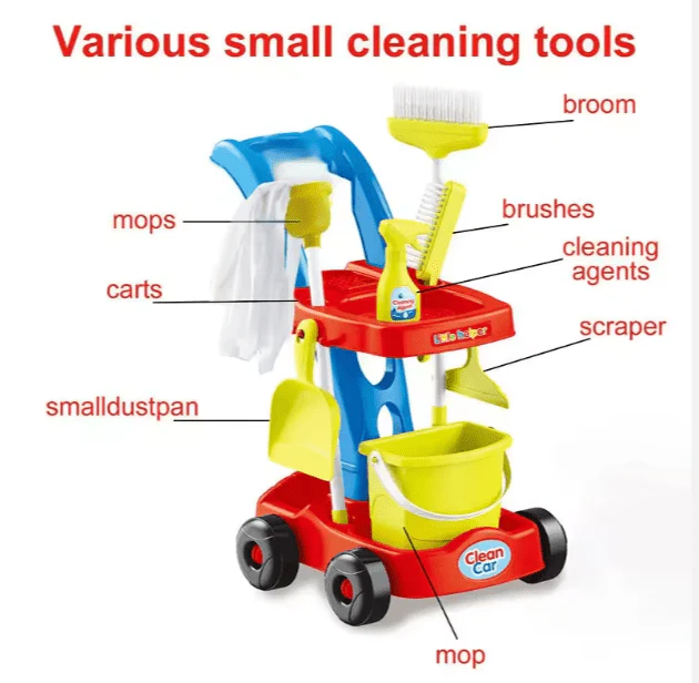 Play and Pretend Cleaning Trolley HJ611D - Image 4