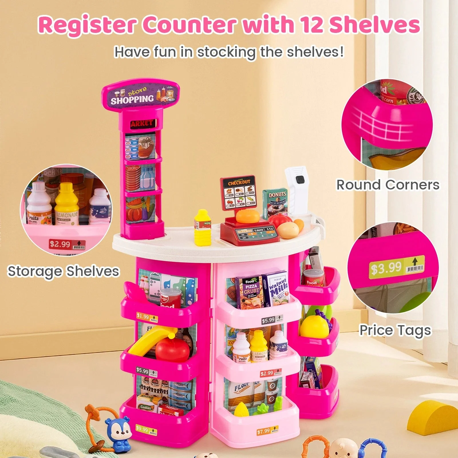 Kids Super Market Shopping Play Set 922-195 - Image 3
