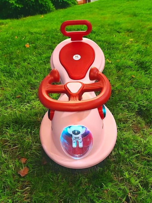 Kids Swing Car Pink/Red MN067 - Image 3