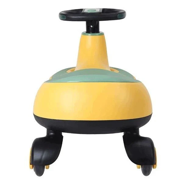 Kids Swing Car With Music & Light Yellow/Green MN038