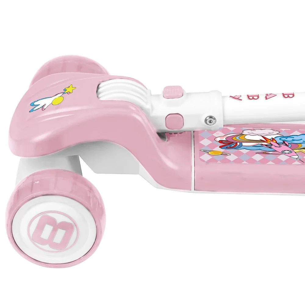 Kids Three Wheeled Scooter Pink Y-ST1818B/S1161 - Image 4