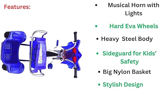 Kids Tricycle Blue LB-2244 - Image 3