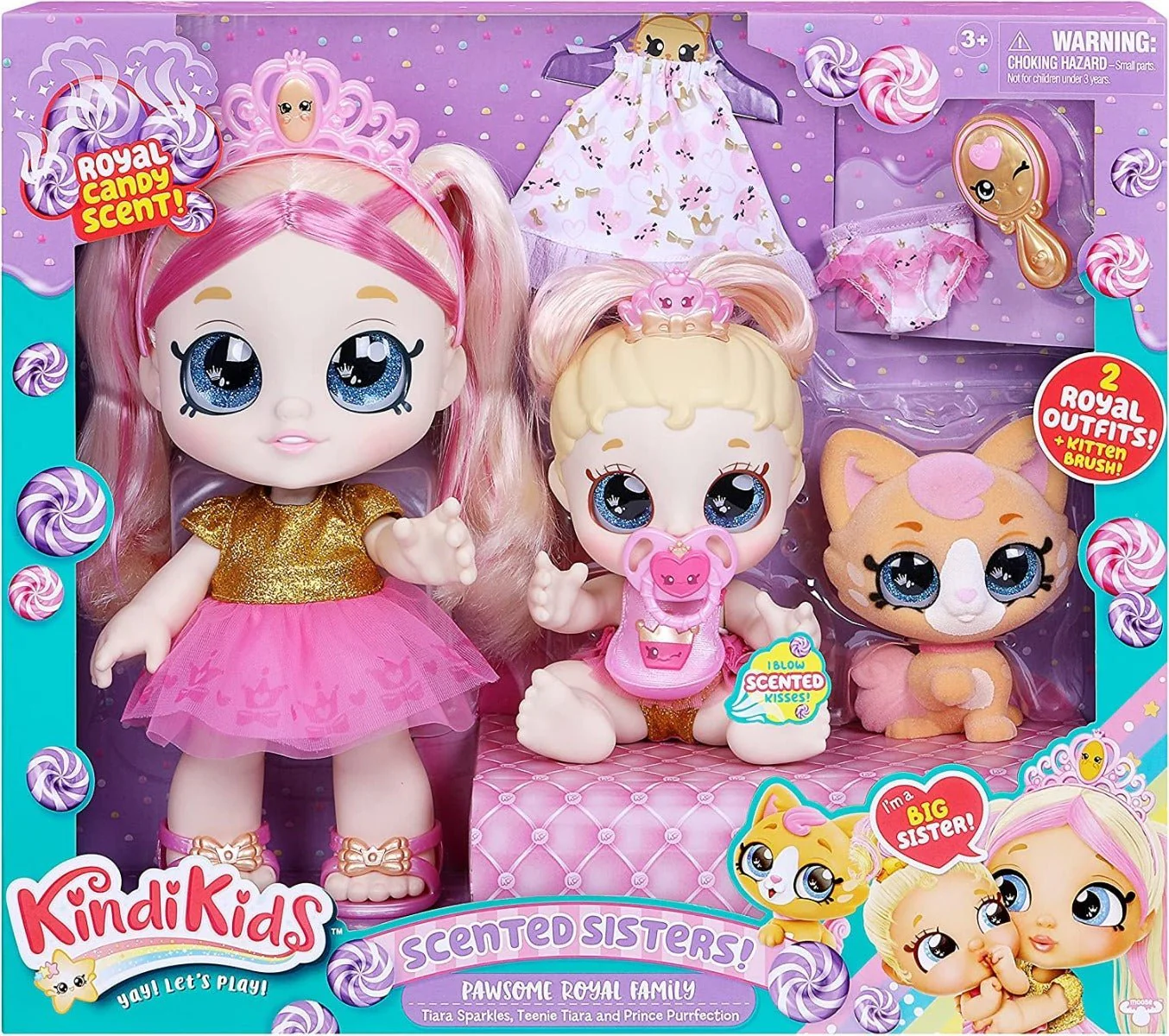 Kindi Kids Scented Sisters Pawsome Royal Family 50216