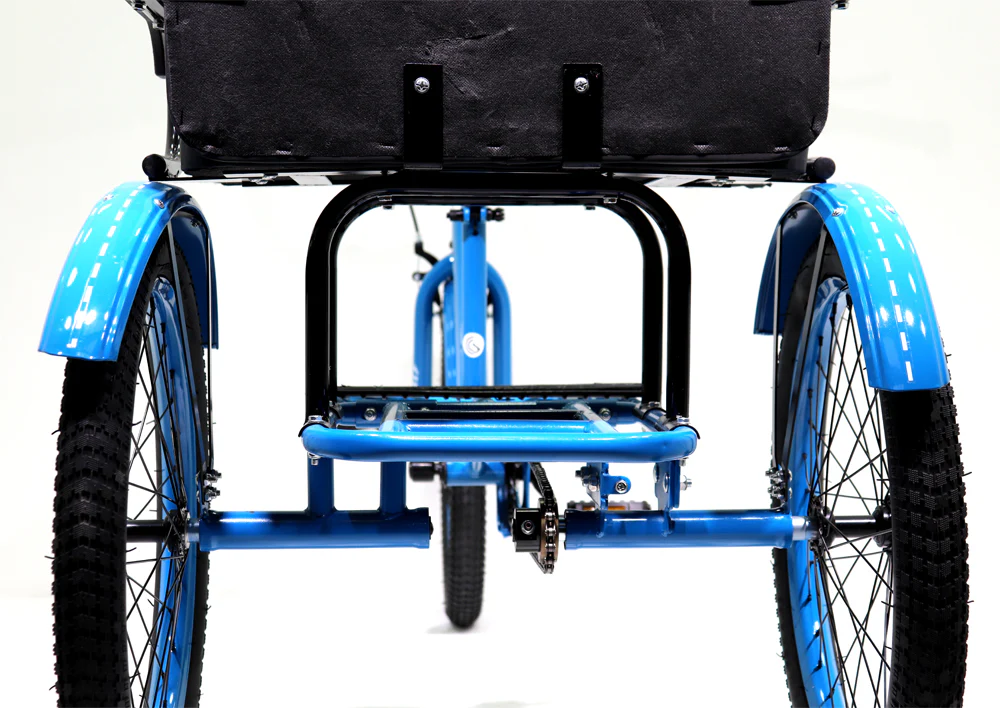 Knolly Three Wheel Bicycle 12 Inch Double Seat Blue - Image 5