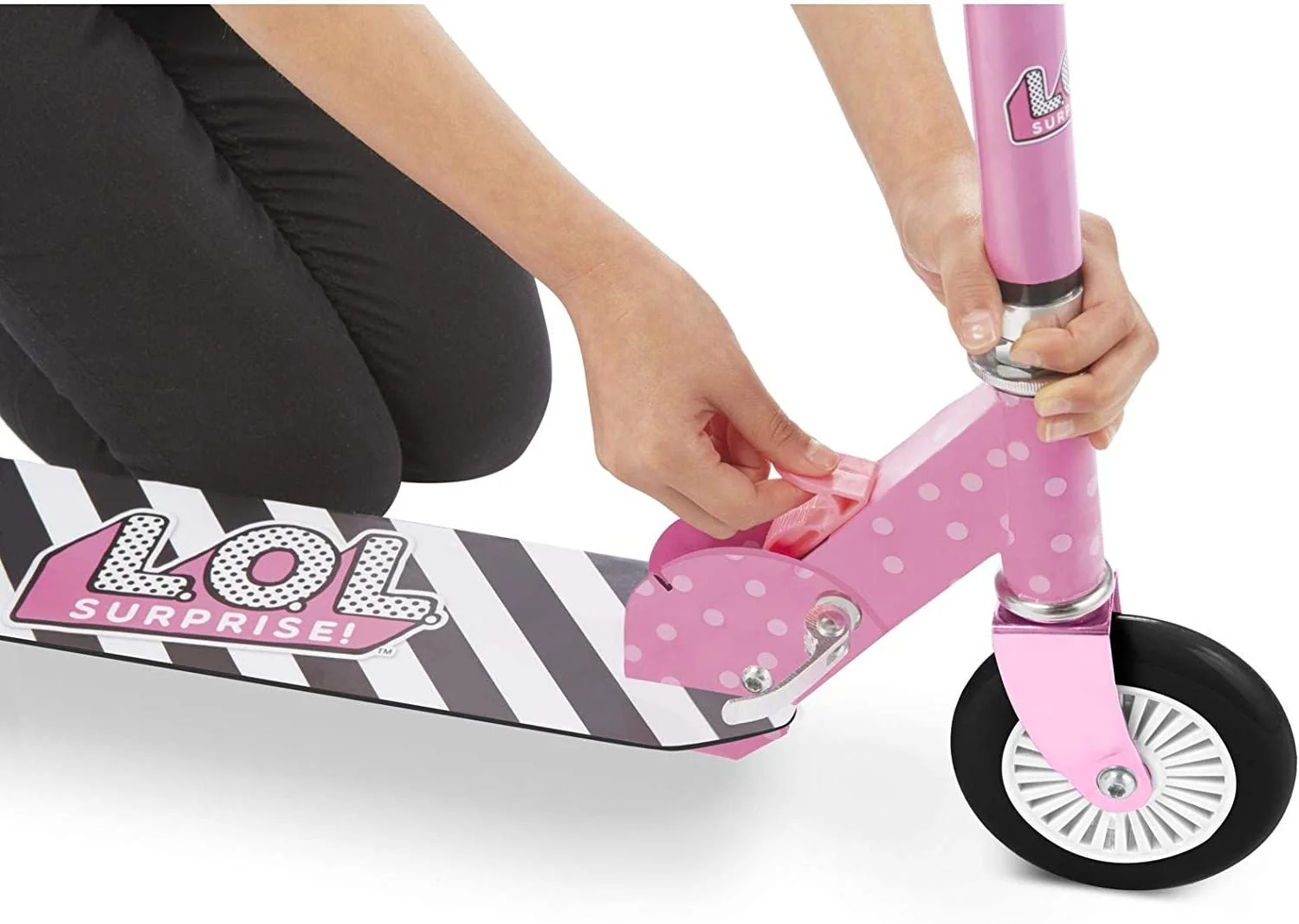 L.O.L. Surprise Folding Kick Scooter- Stripes LIT-652011 - Image 6
