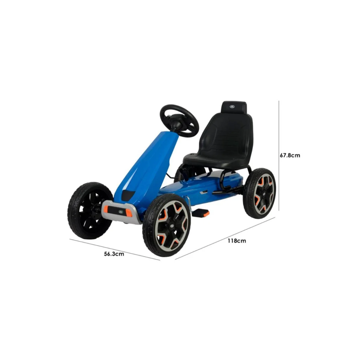 Land Rover Licensed Pedal Go Kart Blue 8956 - Image 2