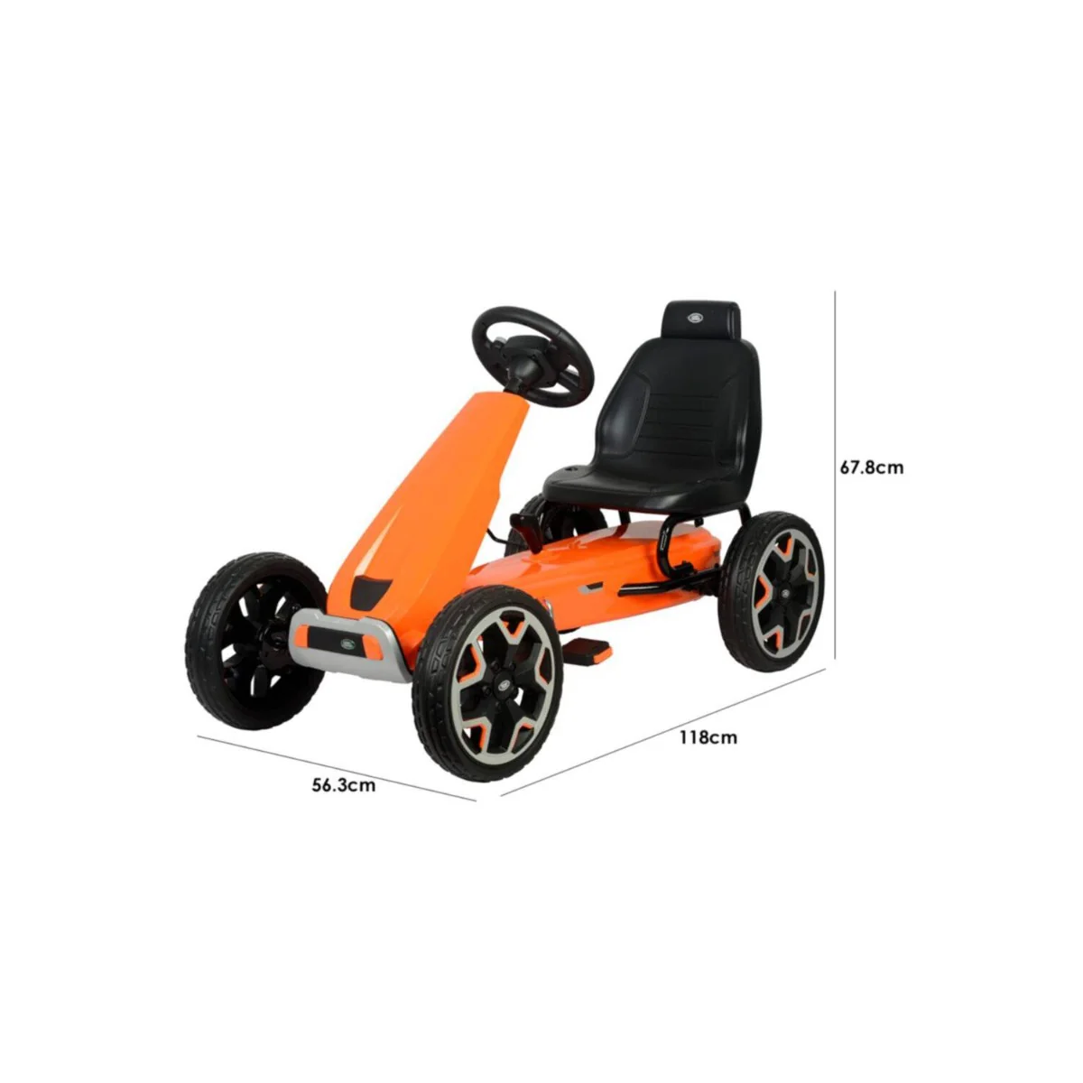 Land Rover Licensed Pedal Go Kart Orange 8956 - Image 2