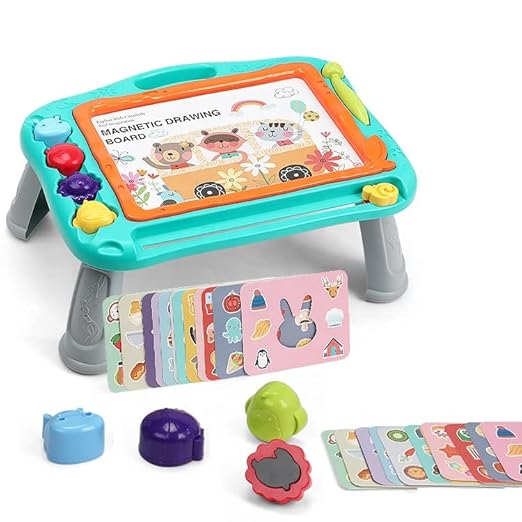 Kids Melody Magnetic Drawing Board With 12-Pcs Study Cards 6633