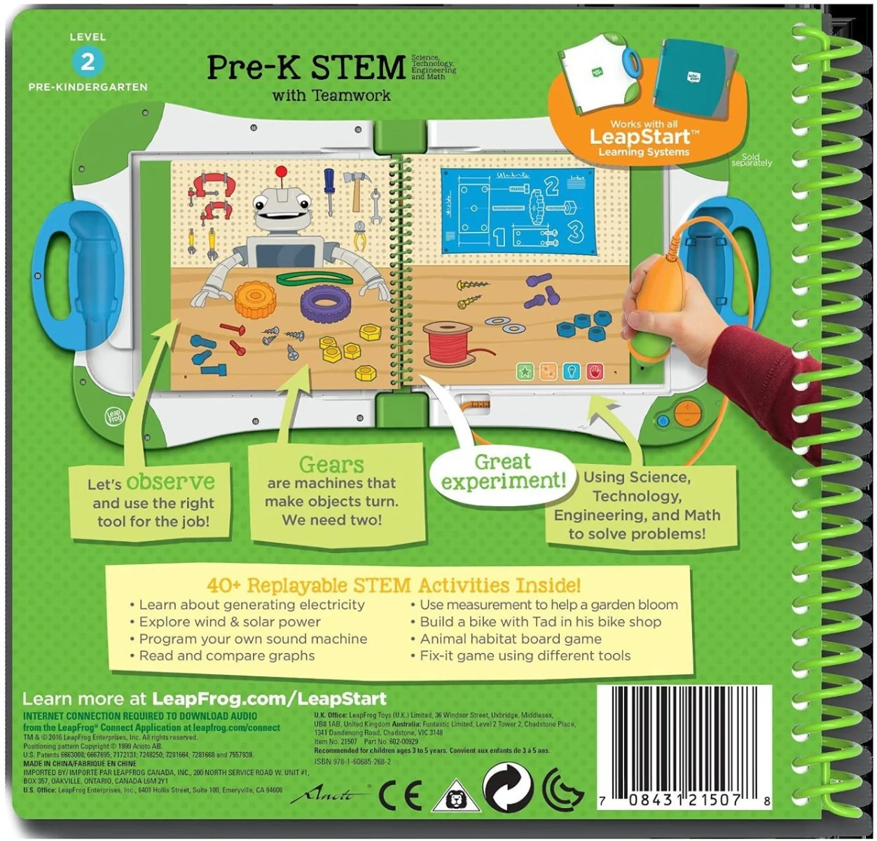 LeapFrog LeapStart Pre-Kindergarten Activity Book 80-21507 - Image 2