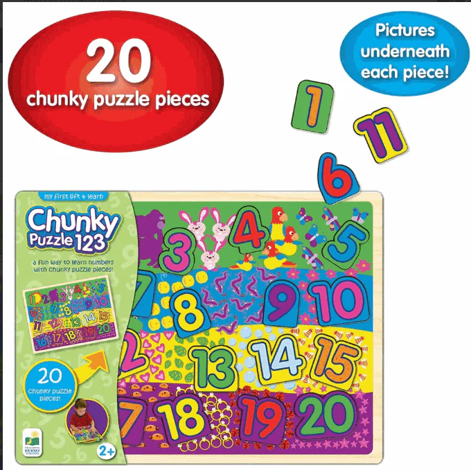 The Learning Journey My First Lift & Learn Chunky Puzzle 123 225806 - Image 2