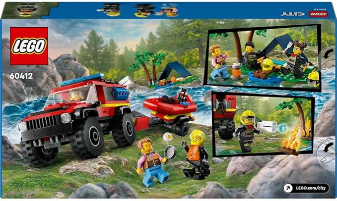 Lego City 4x4 Fire Truck With Rescue Boat - Image 2