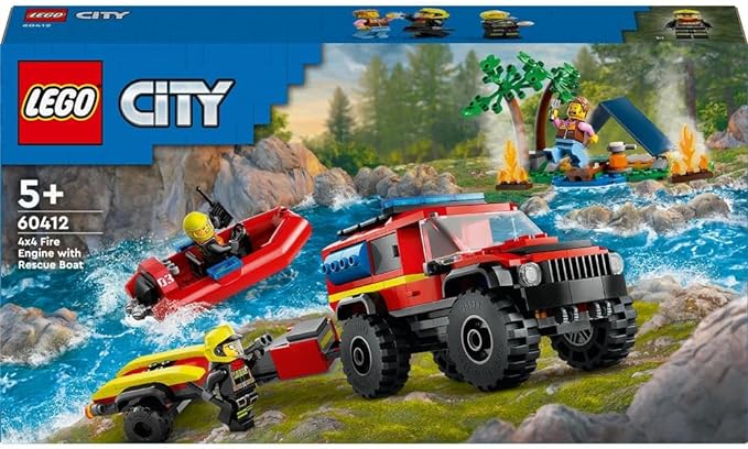 Lego City 4x4 Fire Truck With Rescue Boat - Image 6