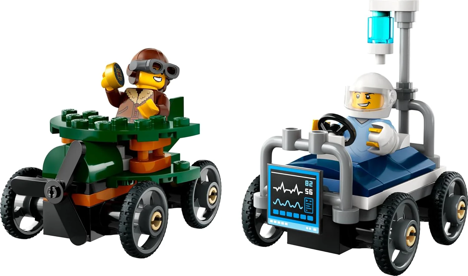 LEGO Airplane VS Hospital Bed Race Car Pack 6526296/60459 - Image 2
