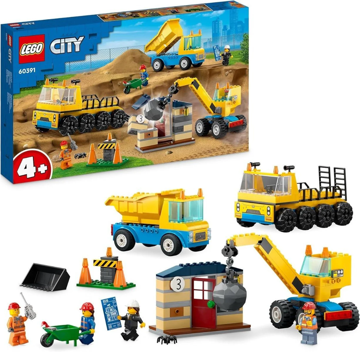 LEGO City Construction Trucks & Wrecking Ball 60391/6425871