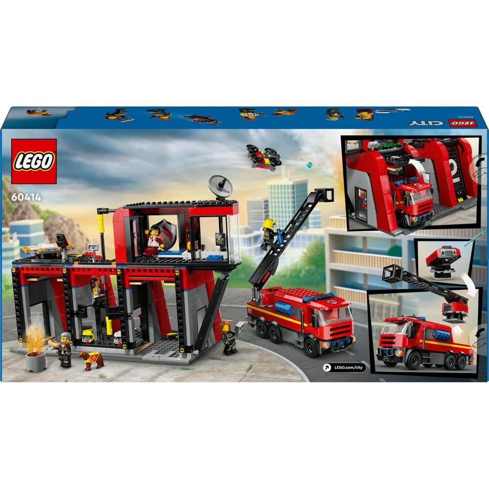 Lego City Fire Station With Fire Truck Building Playset - Image 5