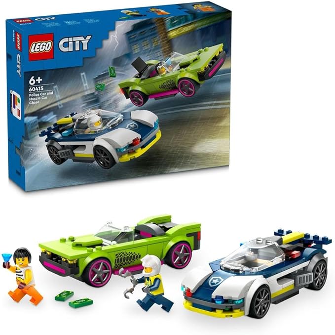 Lego City Police Car And Muscle Car Chase