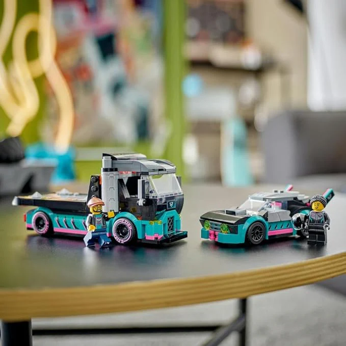 Lego City Race Car And Car Carrier Truck - Image 3