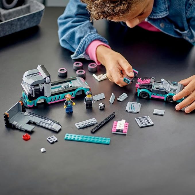 Lego City Race Car And Car Carrier Truck - Image 4