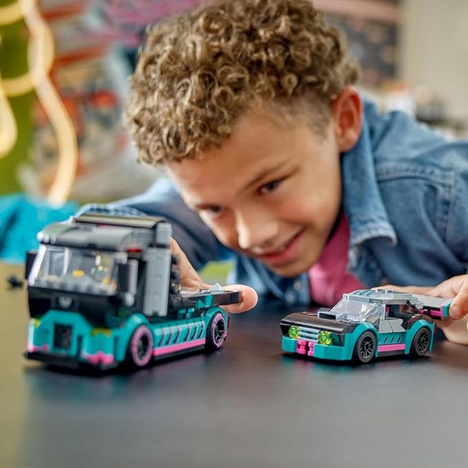 Lego City Race Car And Car Carrier Truck - Image 5