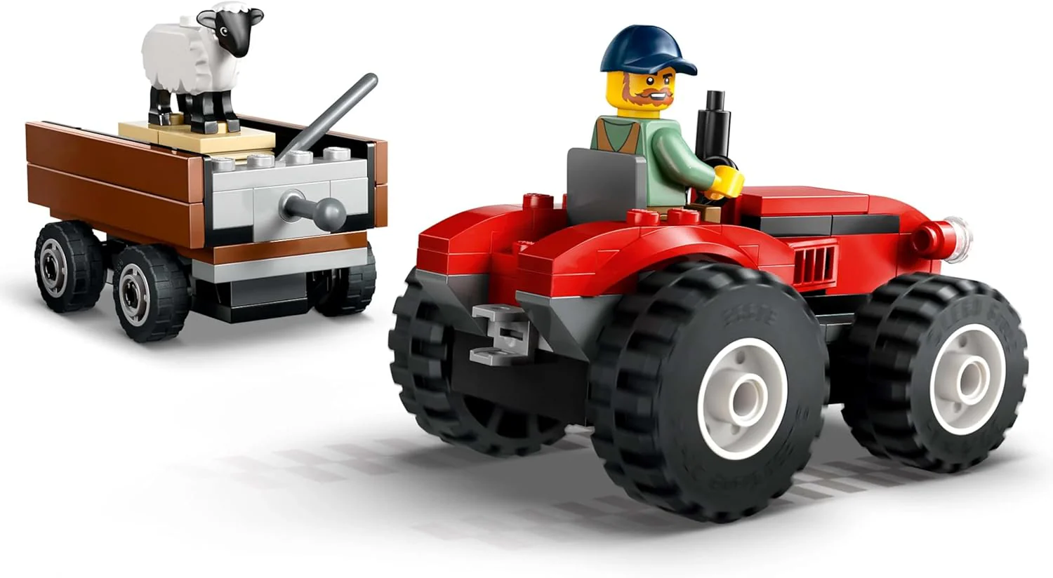 LEGO City Red Farm Tractor with Trailer & Sheep – 116-Piece Animal Playset for Kids 4+ (Model 60461) - Image 4