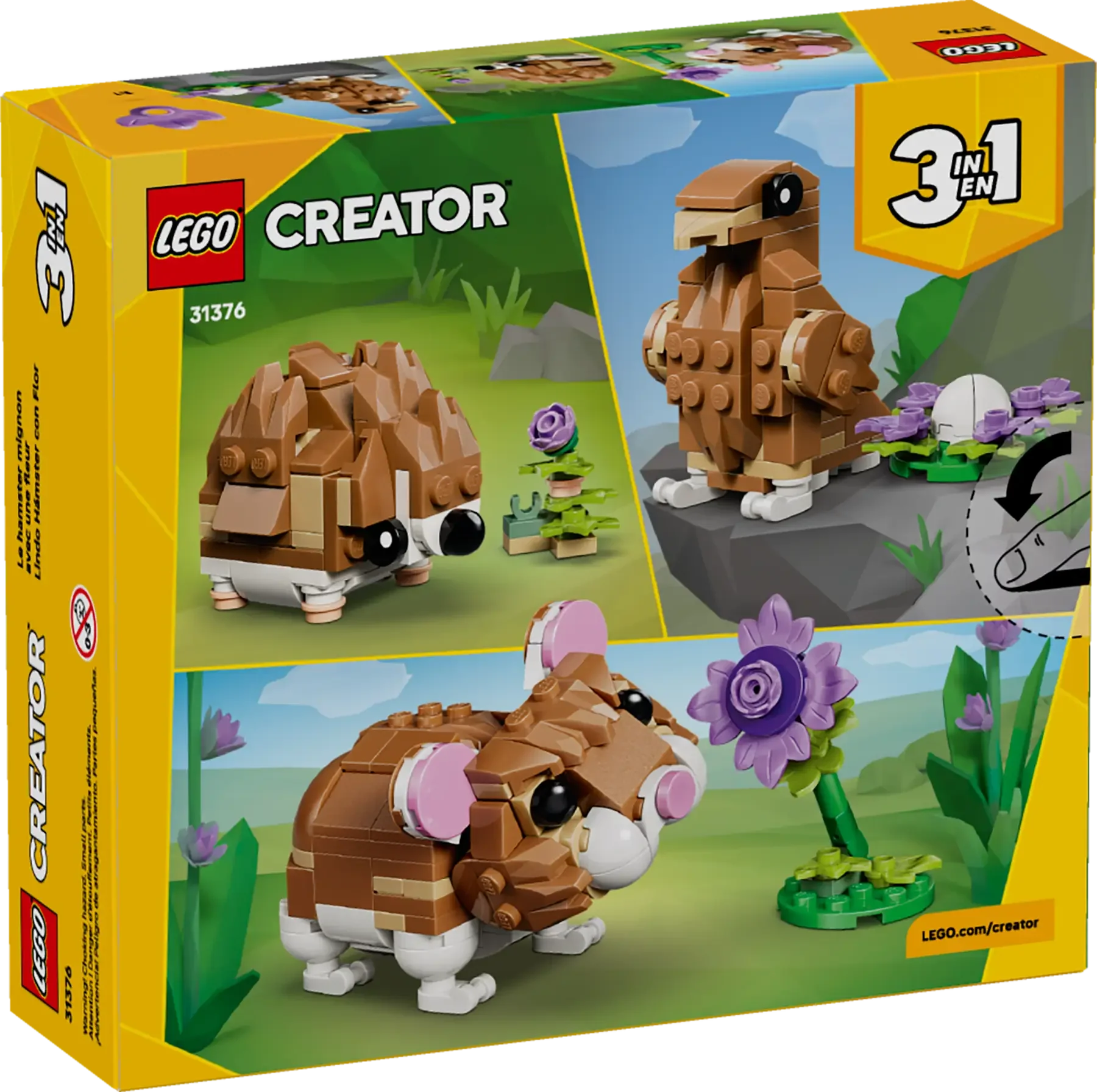 LEGO Creator Cute Hamster With A Flower 31376 - Image 2