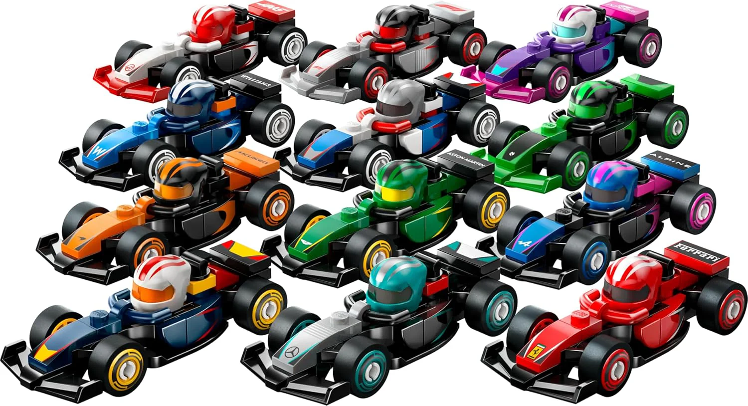 LEGO Minifigures F1 Collectible Race Car Mystery Box (71049) – 1 of 12 Mini Formula 1 Models with Driver Helmet & Moving Wheels - Image 8