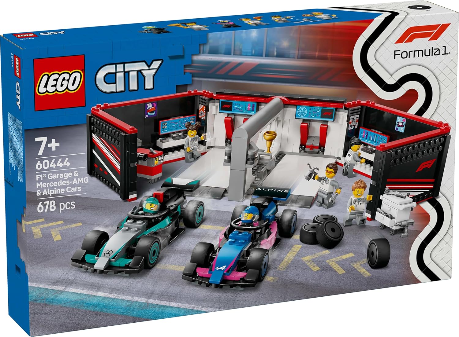 LEGO F1 Garage & Mercedes-AMG & Alpine Cars 60444 - Image 4