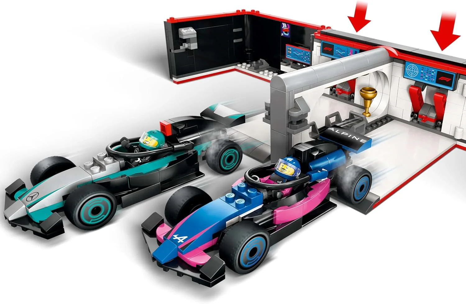 LEGO F1 Garage & Mercedes-AMG & Alpine Cars 60444 - Image 5