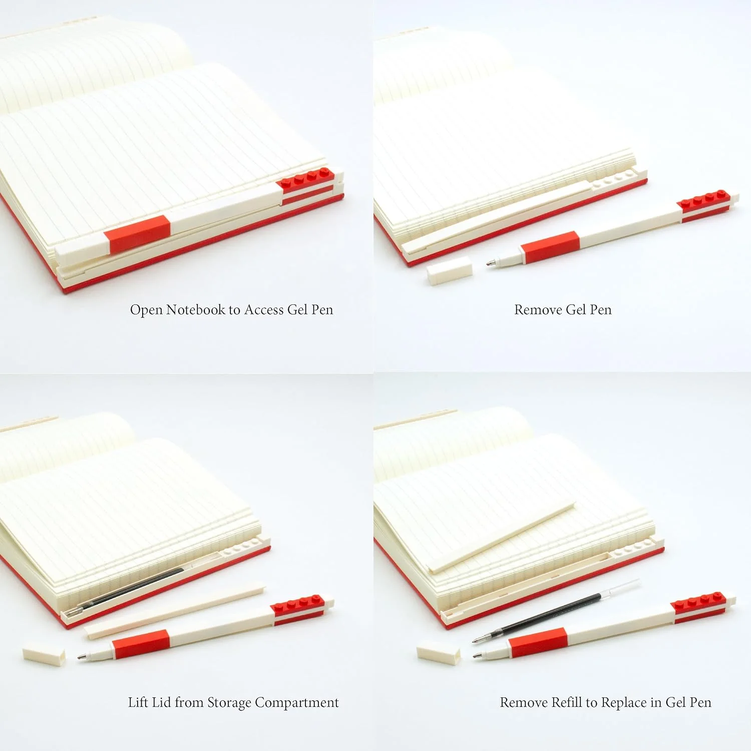 LEGO IQ Locking Notebook With Gel Pen Red IQ-53564 - Image 3