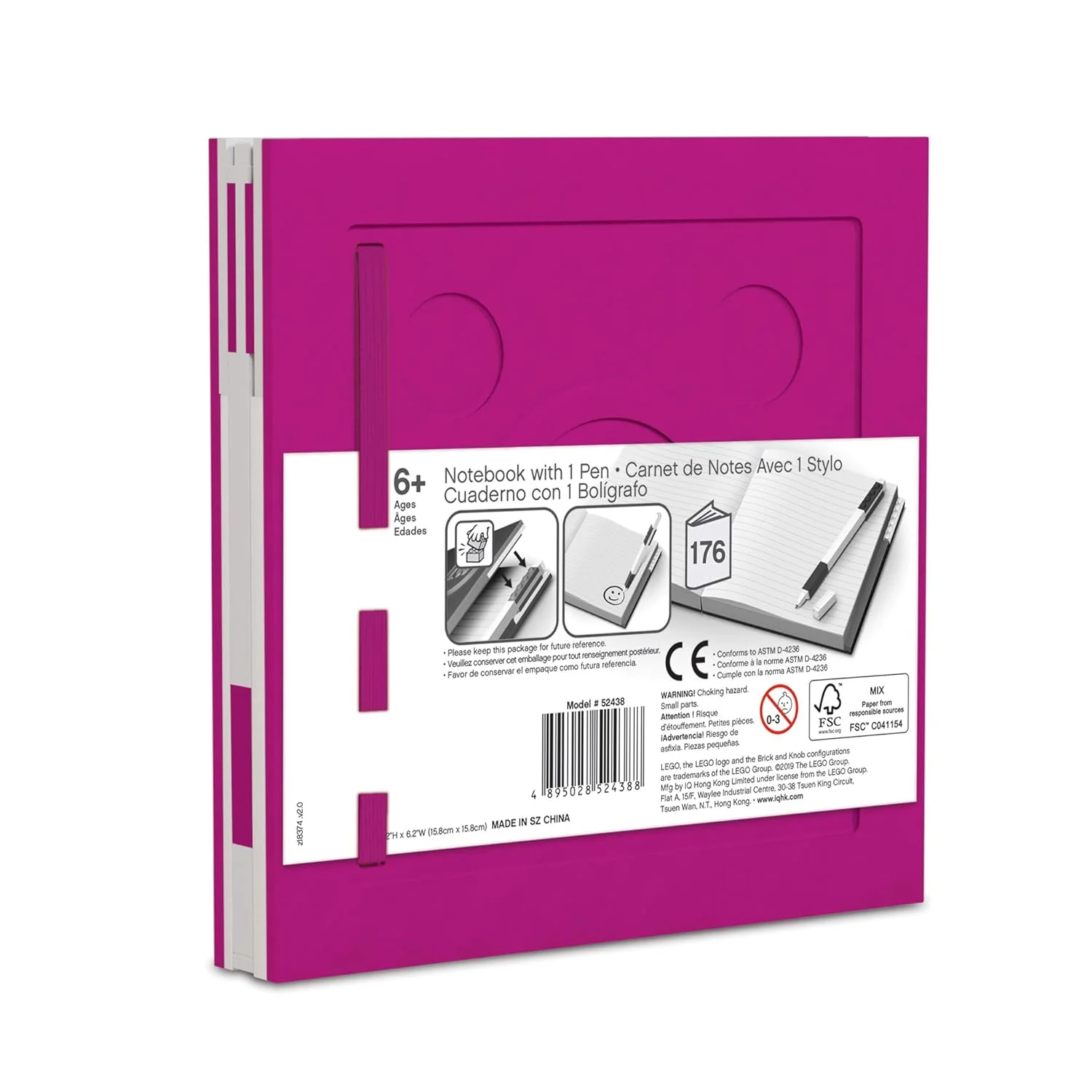 LEGO IQ Locking Notebook With Gel Pen Violet IQ-53563 - Image 4