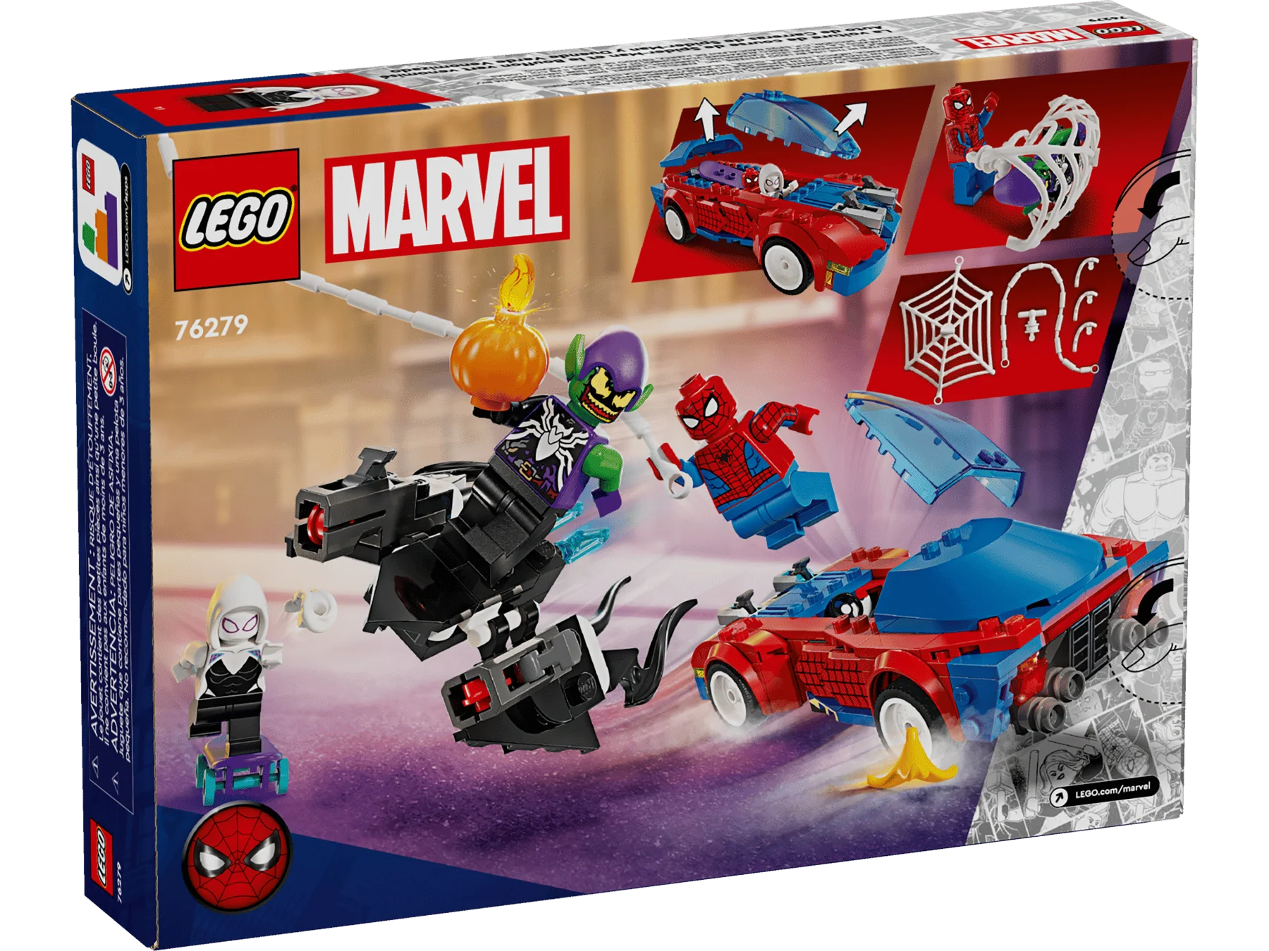 Lego Marvel Spider-Man Race Car & Venom Green Goblin - Image 2