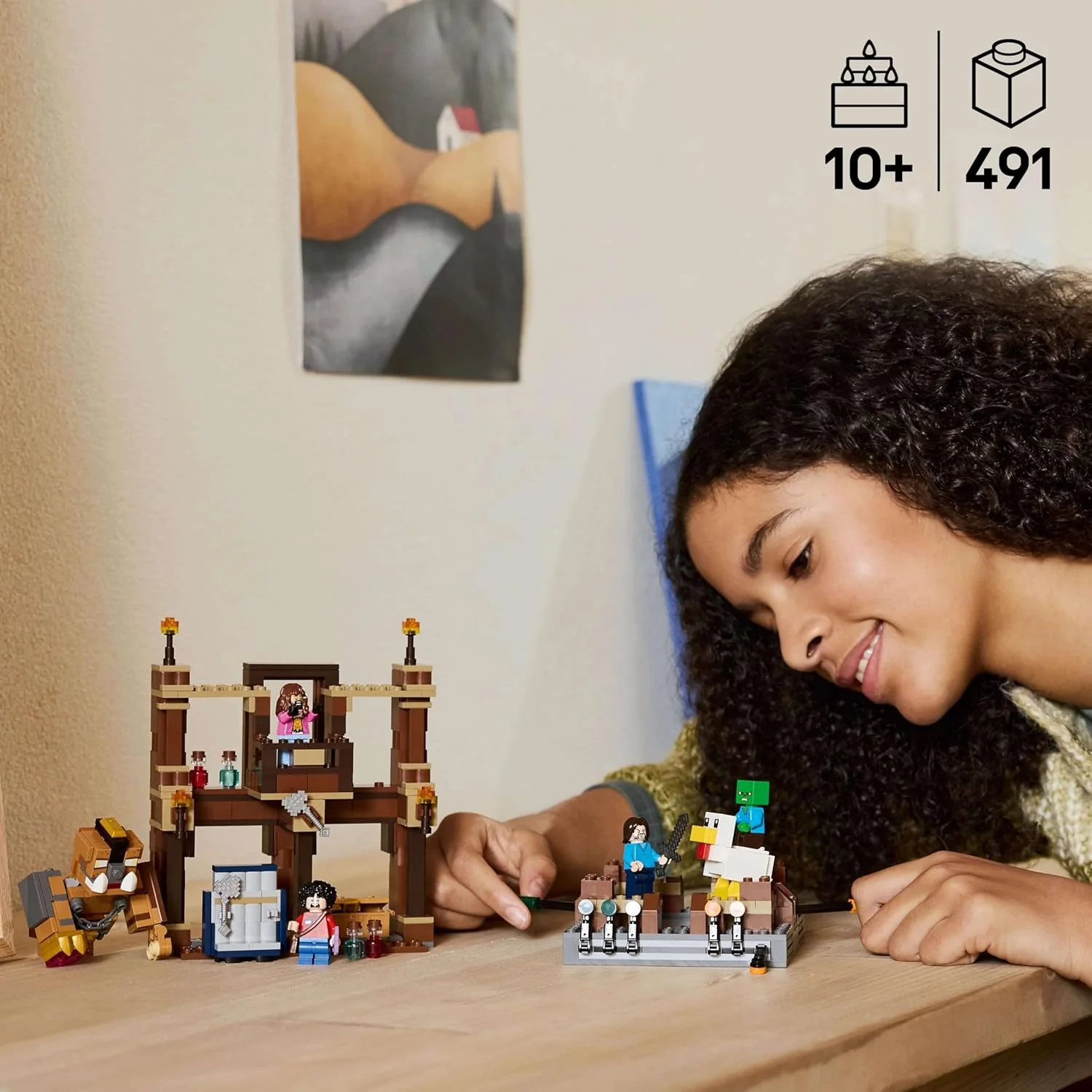 LEGO Minecraft Woodland Mansion Fighting Ring 21272 – Interactive Building Toy with Steve, Garrett, Henry & Baby Zombie Minifigures – Ages 10+ - Image 3