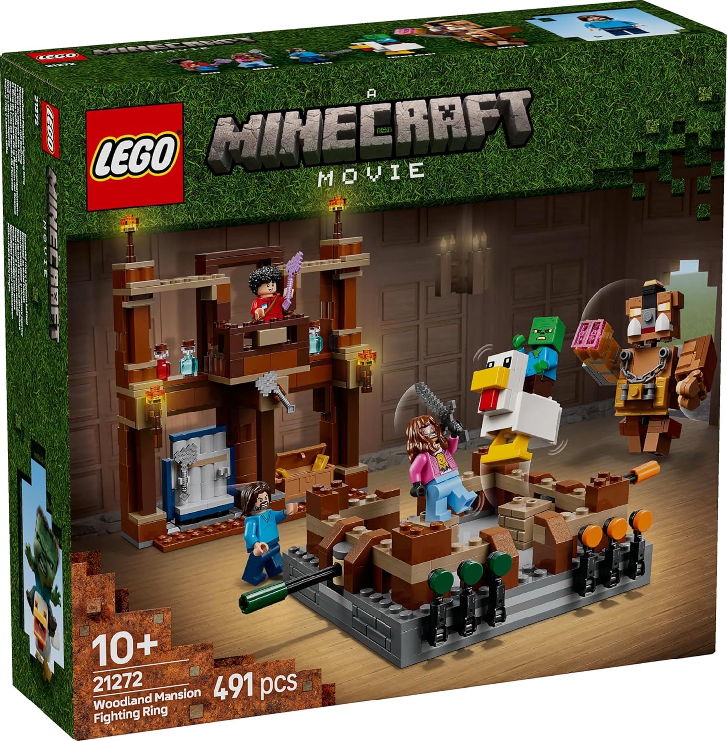 LEGO Minecraft Woodland Mansion Fighting Ring 21272 – Interactive Building Toy with Steve, Garrett, Henry & Baby Zombie Minifigures – Ages 10+ - Image 6