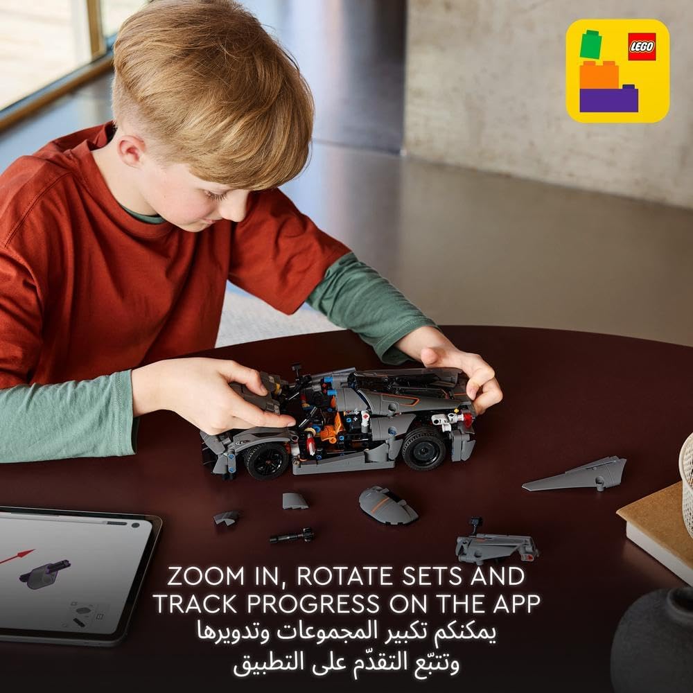 LEGO Technic Koenigsegg Jesko Absolut Grey Hypercar 42173 - Image 5