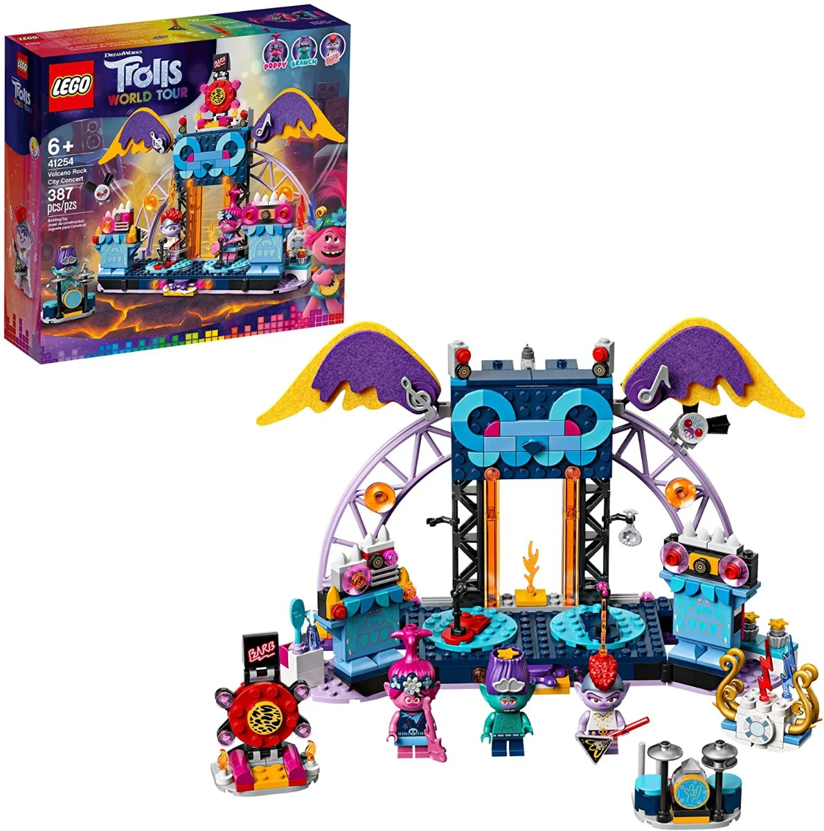 LEGO Trolls World Tour Volcano Rock City Concert 41254 - Image 2