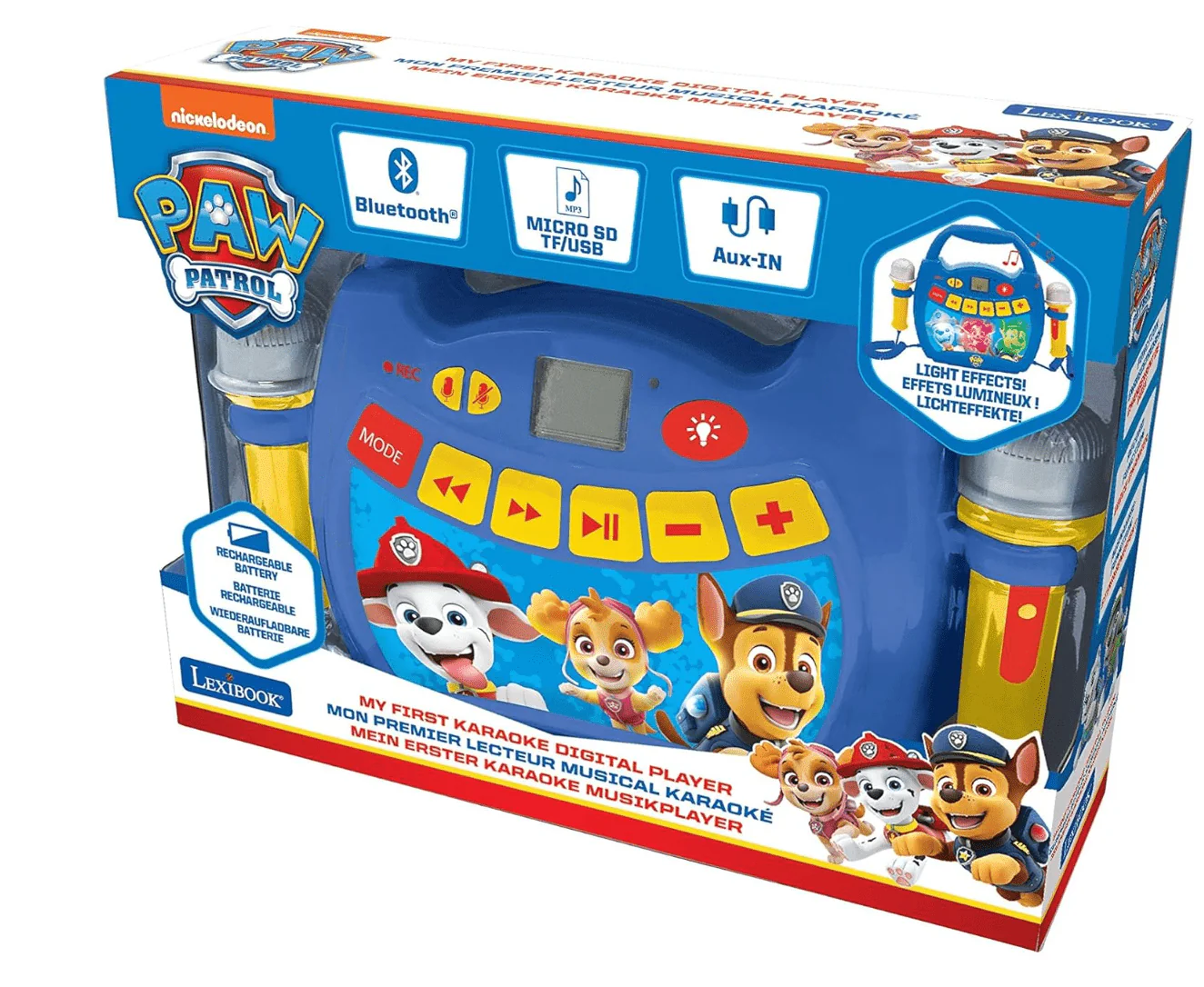 Lexibook Light Bluetooth Speaker with Microphone - Paw Patrol MP320PAZ - Image 2