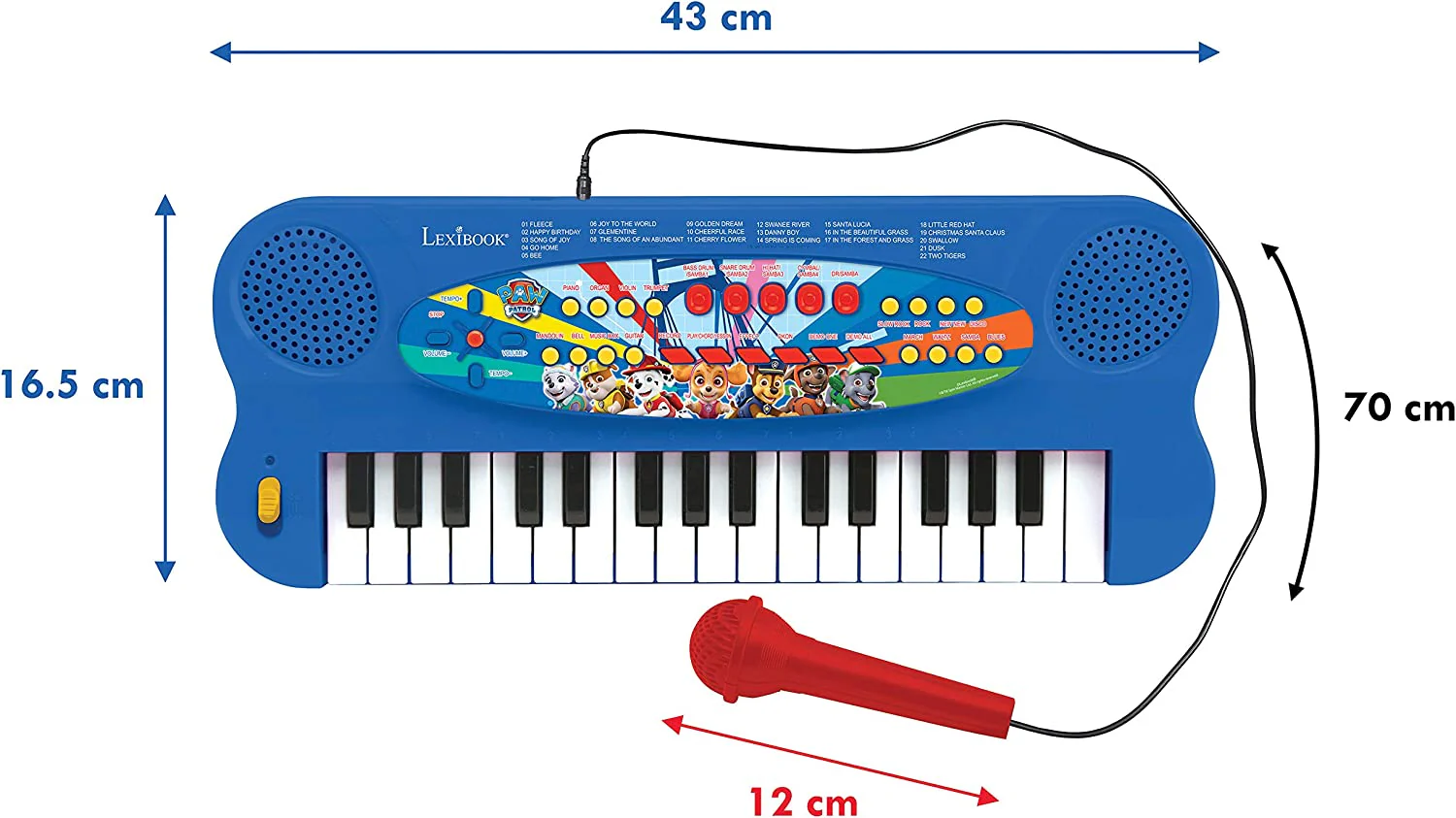 Lexibook Paw Patrol Electronic Keyboard With Mic K703PA - Image 3