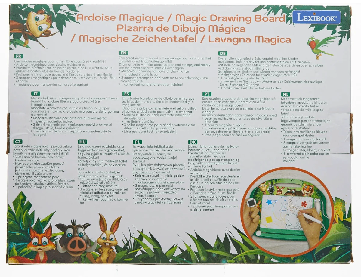 Lexibook Magnetic Multicolor Drawing Board The Animals CRANX550 - Image 3
