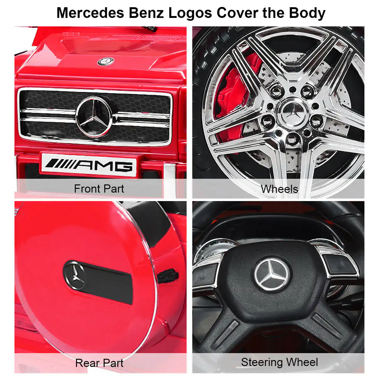 Licensed Mercedes Benz Kids Ride on Powered Car with Remote Controller - Image 5