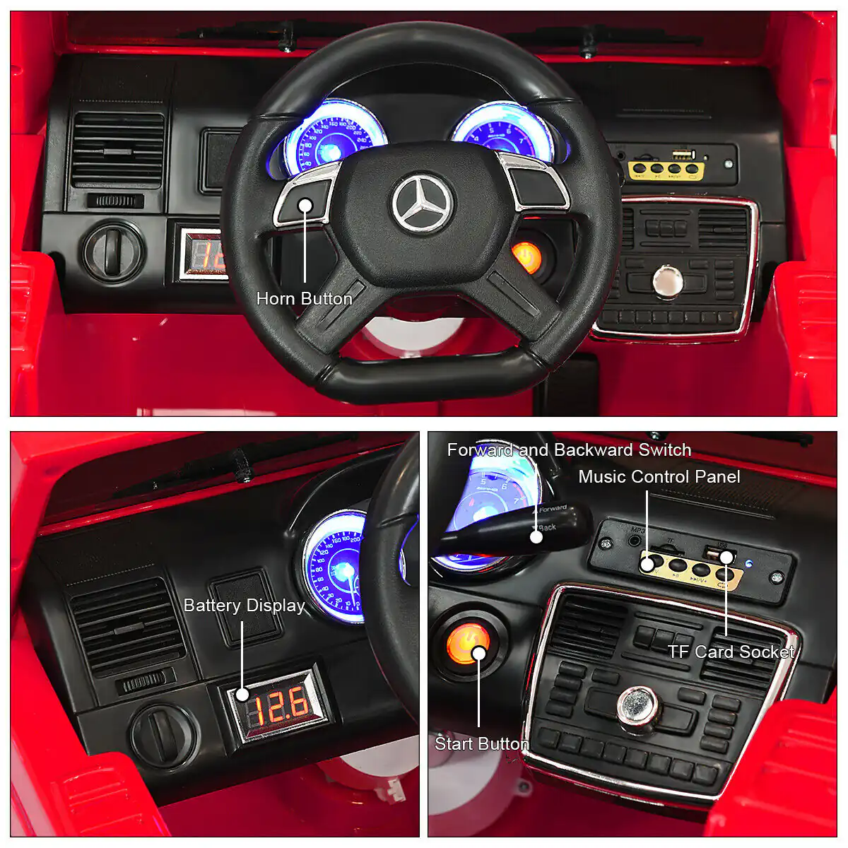 Licensed Mercedes Benz Kids Ride on Powered Car with Remote Controller - Image 6