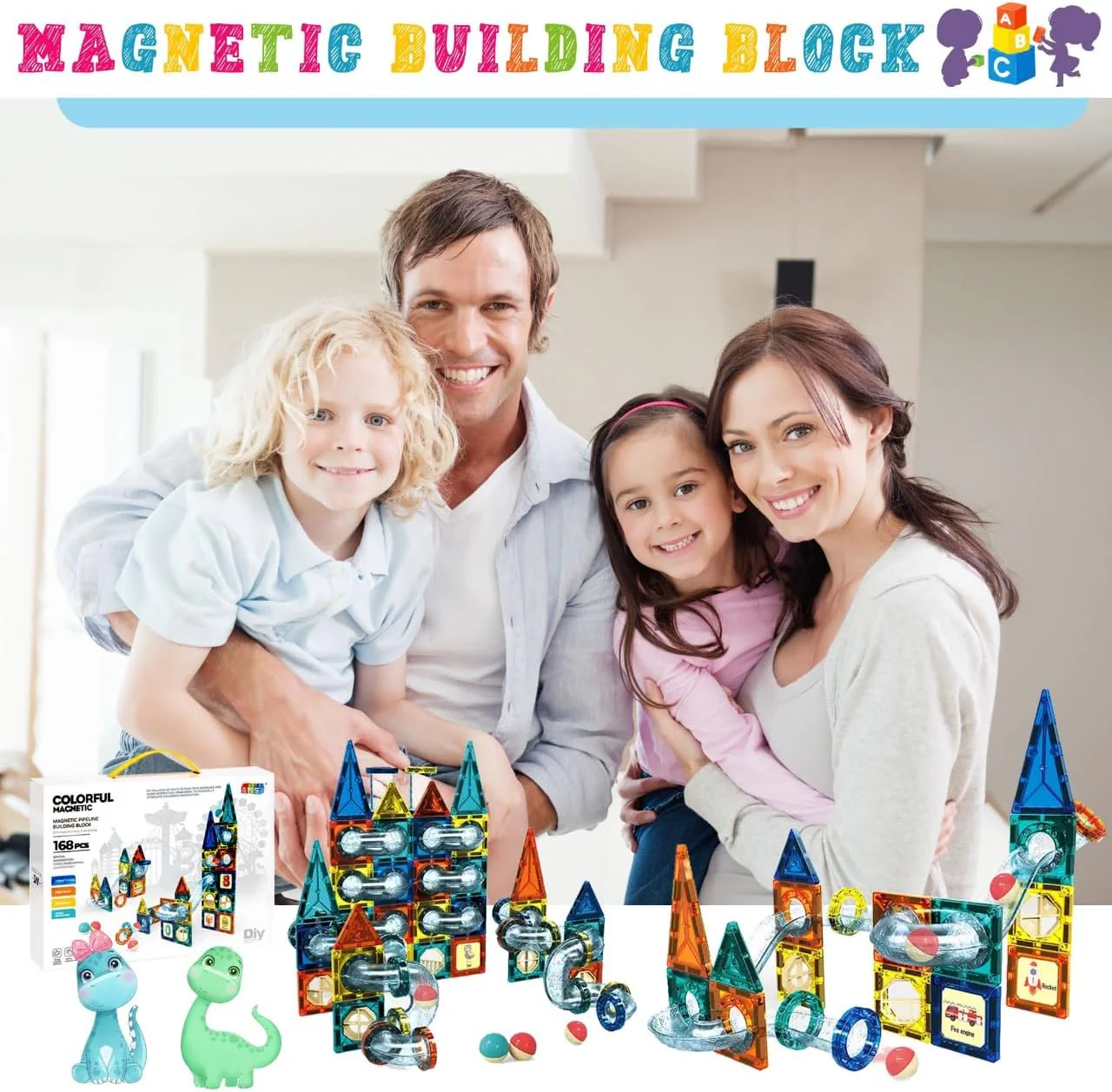 Light Magnetic Piece Plumbing Set 168 Pieces - Image 3