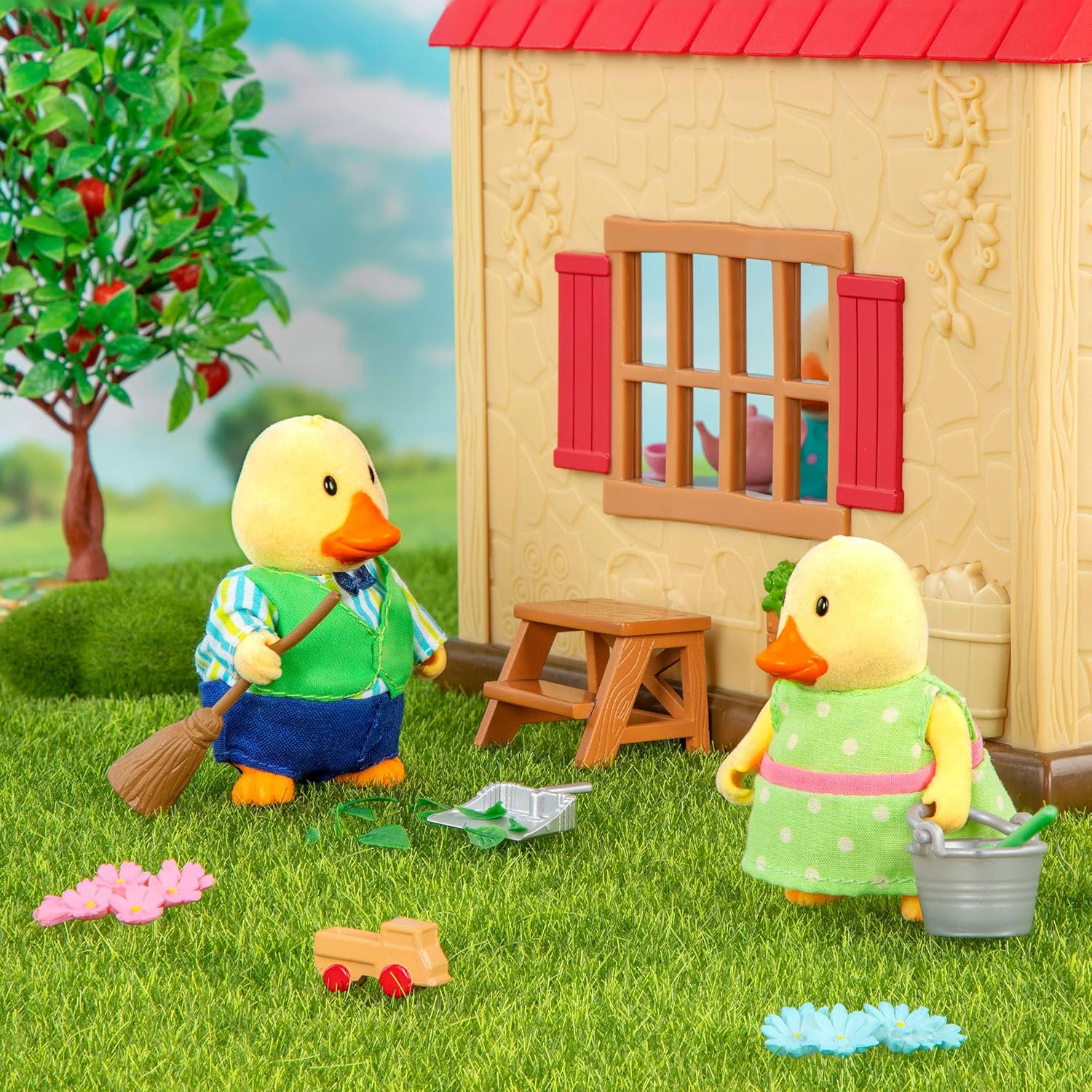Li'l Woodzeez Quickquack Duck Family with Storybook 6259 - Image 3