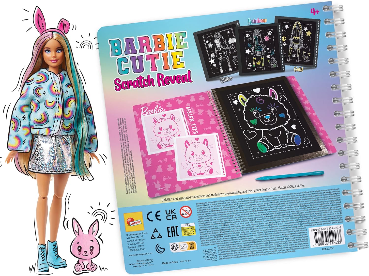 Lisciani Barbie Cutie Scratch Reveal 12433 - Image 2