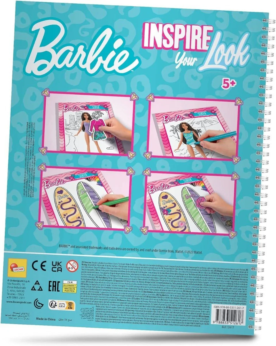 Lisciani Barbie Sketchbook - Inspire Your Look 12617 - Image 2