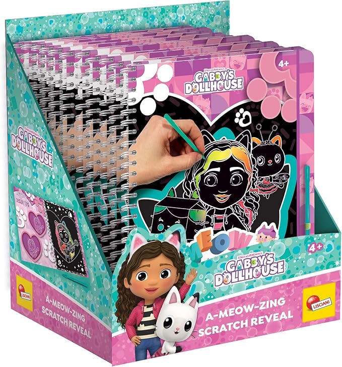 Lisciani Gabby's Dollhouse Sketchbook A-Meow-Zing Scratch Reveal 12976 - Image 4