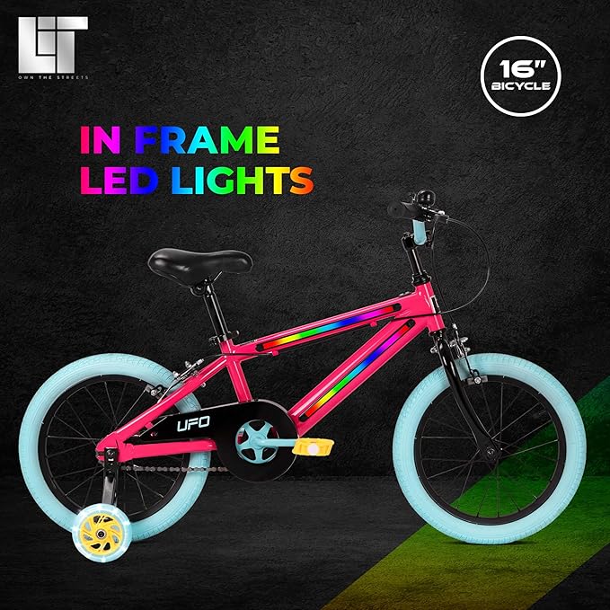 Spartan LiT UFO 16-Inch Hot Pink Bicycle LT-3001 - Image 2