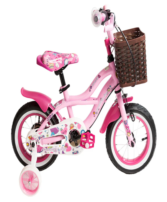 Little Angel Queen Kids Bicycle 12 Inches Pink - Image 2